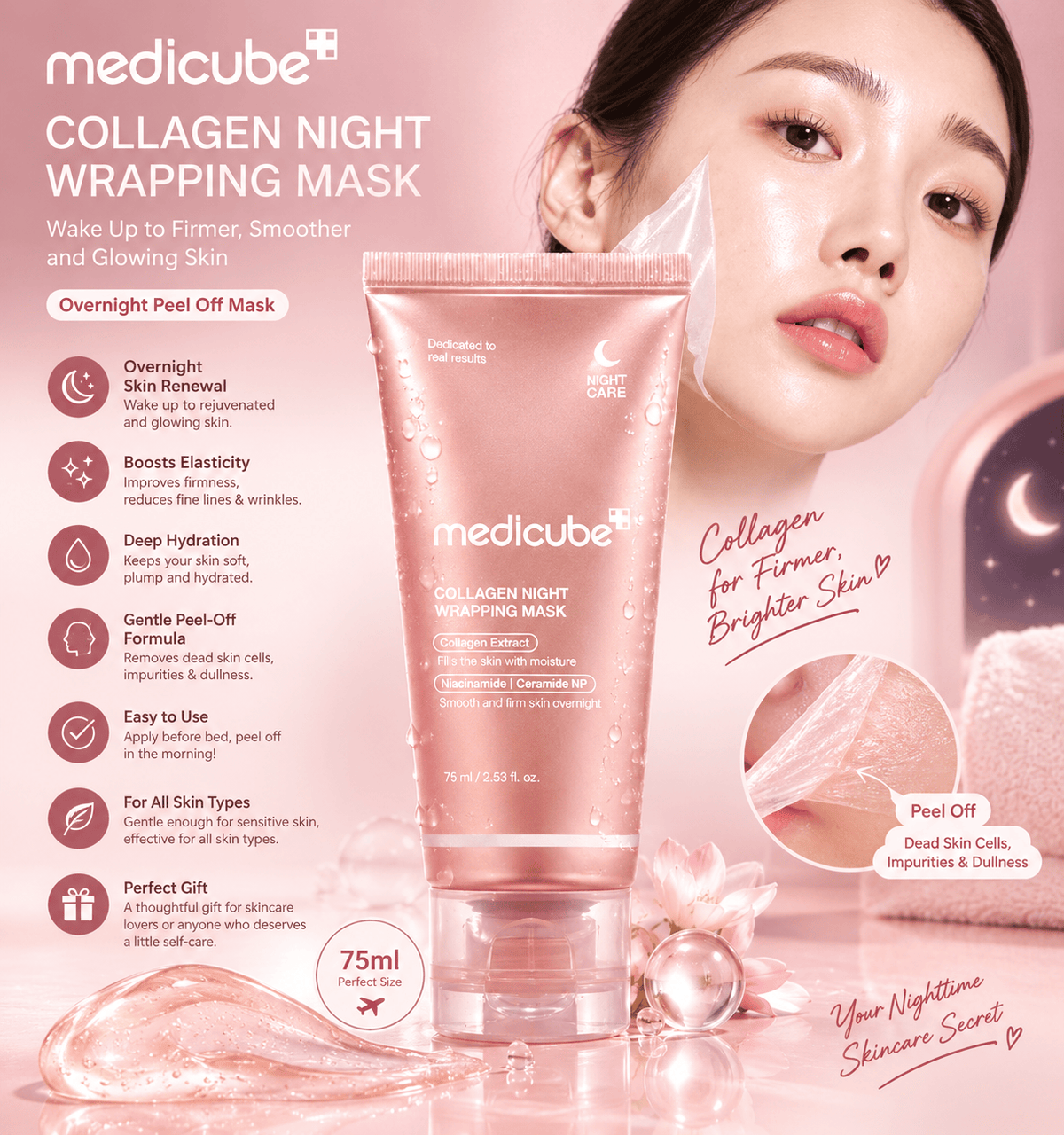 Collagen Overnight Wrapping Peel Off Mask ©