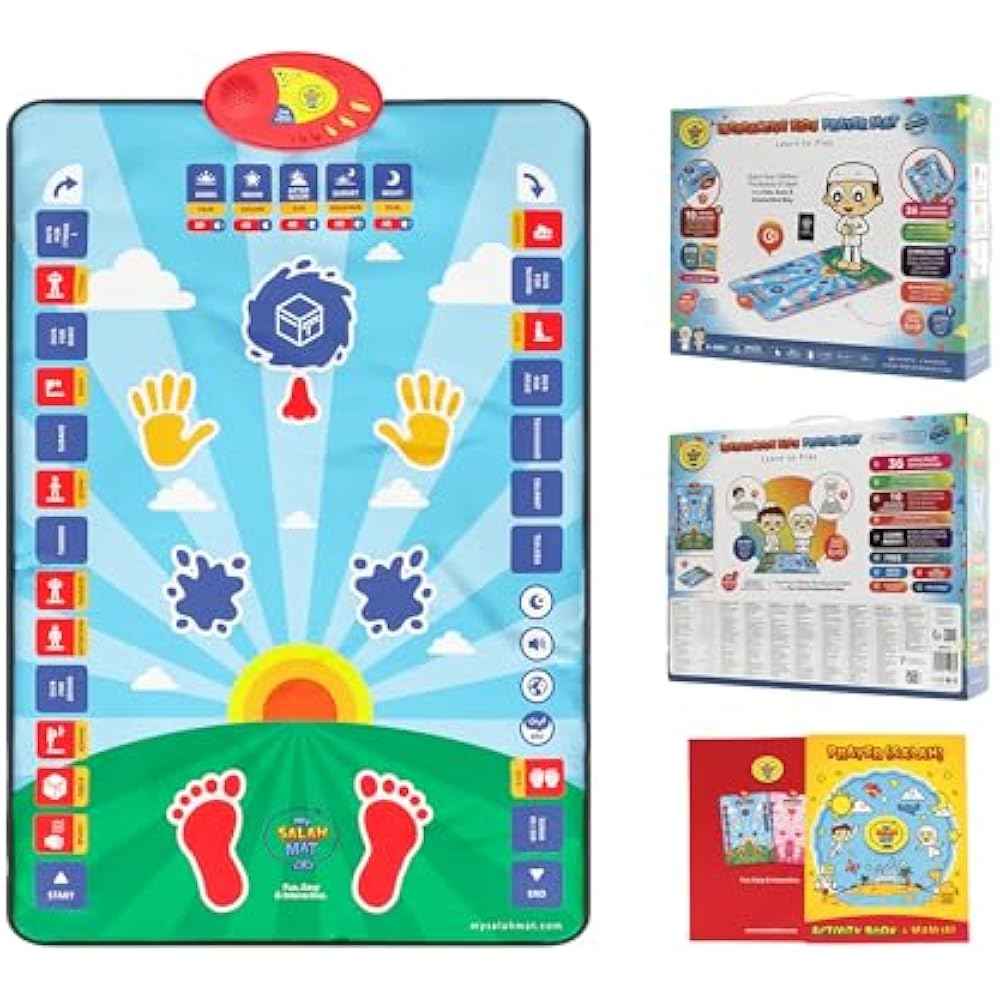 Interactive Islamic Prayer Mat for Kids – Learn Salah with 36 Touch-Sensitive Keys