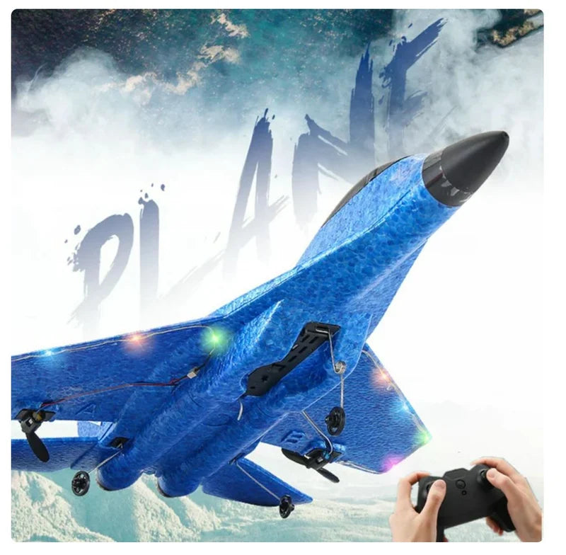 Remote Control Airplane with Gyroscope Stabilization & LED Lights طائرة تحكم عن بُعد مع نظام تثبيت جيروسكوبي وإضاءة LED